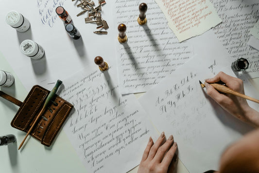 writer at her desk